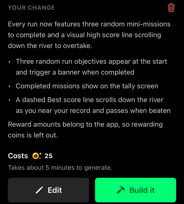 Flikk's plan for edit 1: three random missions and a Best score line