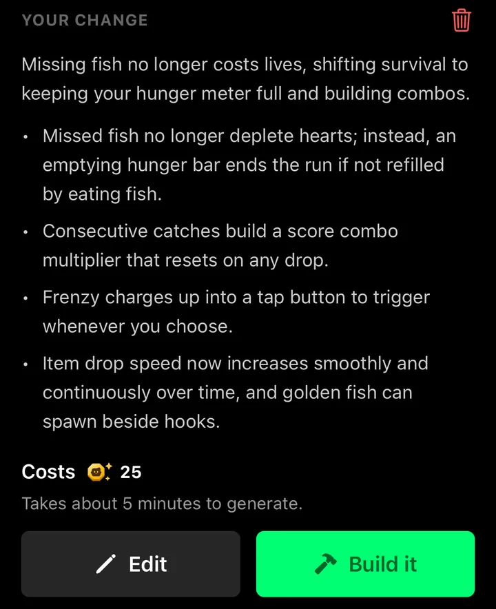 Flikk's plan for edit 2: hunger meter, combo multiplier and a frenzy button