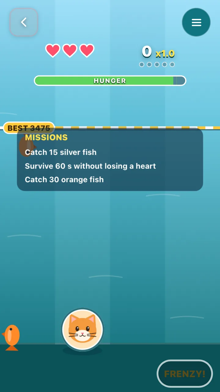 Version 3 with the hunger bar, a combo multiplier and the FRENZY button